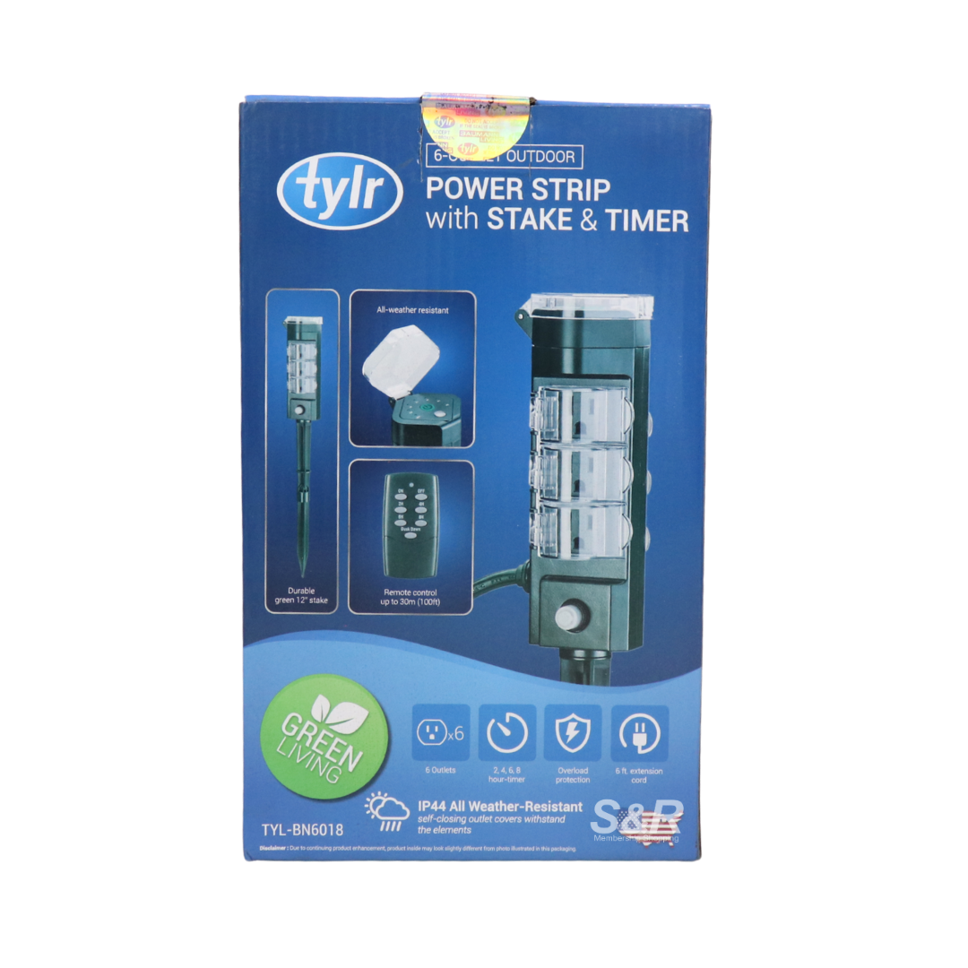 Tylr Power Strip (Extension Cord) with Stake & Timer